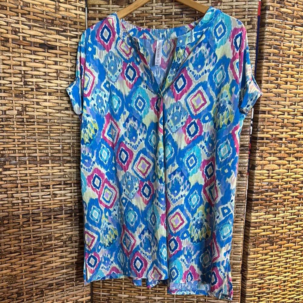 Colorful Geometric Women's Top Dear Scarlett